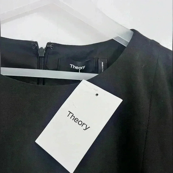 Theory Cassii Shift Sheath Career Wool Black Dress New W/Tag Size 10 $265 - Picture 2 of 4
